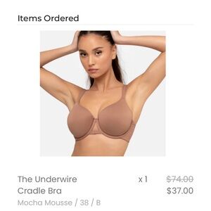 Underoutfit The Underwire
Cradle Bra
Mocha Mousse / 38 / B - NWT